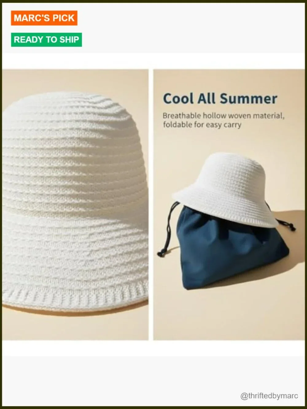 Straw Bucket Sun Hat with Wide Brim – Foldable Floppy Beach Hat for Summer